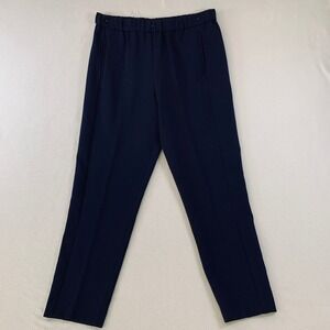 Theory Navy Blue Pull On Elastic Waist Dress Pants Career Trousers